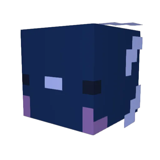 Guber_e Minecraft avatar head, 3D render