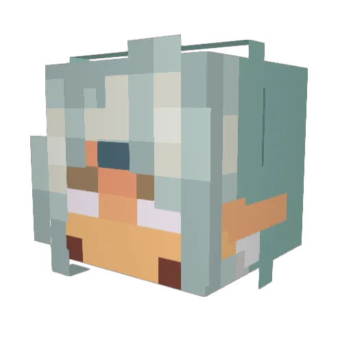 Gubster64 Minecraft avatar head, 3D render