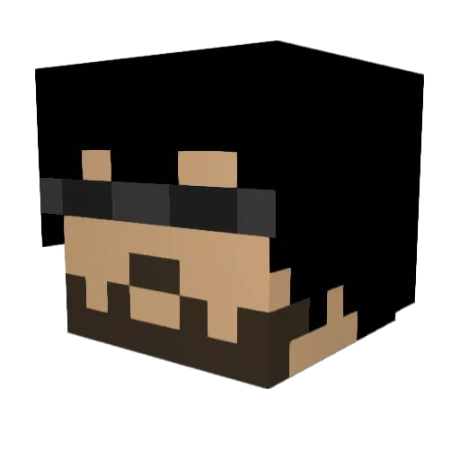 GucciEarBuds Minecraft avatar head, 3D render
