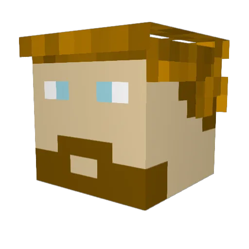 GucciGerd Minecraft avatar head, 3D render