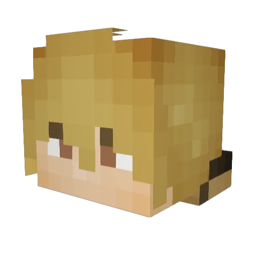 GucciHam Minecraft avatar head, 3D render