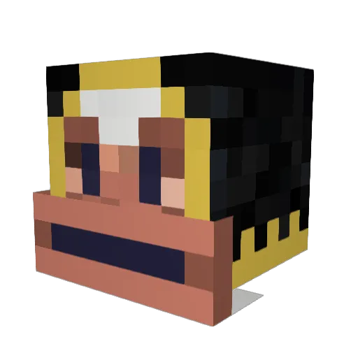 GucciHucci Minecraft avatar head, 3D render