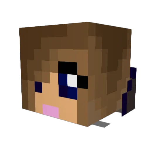 GucciMo Minecraft avatar head, 3D render