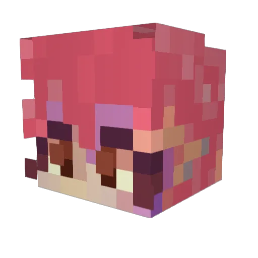 GucciMonaco Minecraft avatar head, 3D render