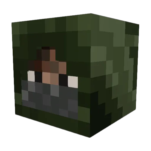 GucciNukem Minecraft avatar head, 3D render