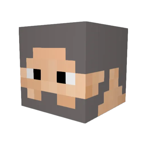 Gucci_Axolotl Minecraft avatar head, 3D render