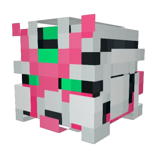 Gucci_Pink Minecraft avatar head, 3D render