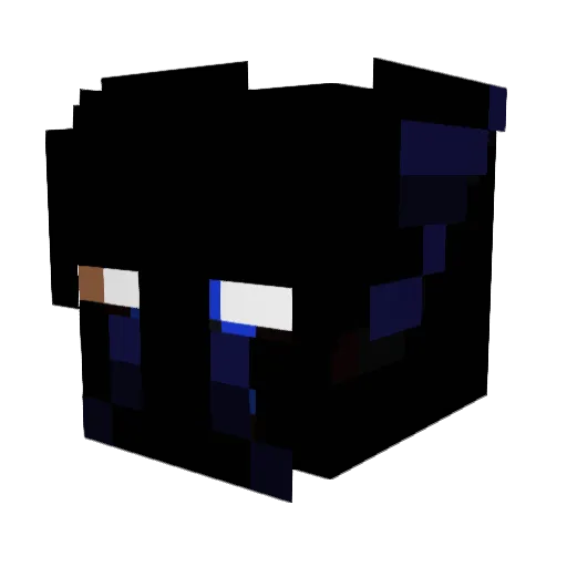 Guccied Minecraft avatar head, 3D render