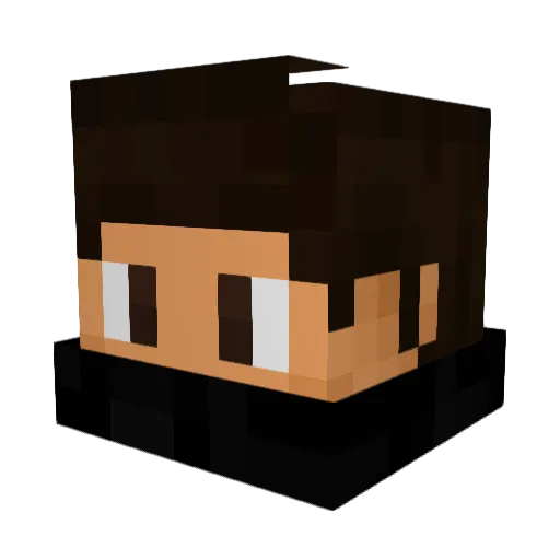 Gucia Minecraft avatar head, 3D render