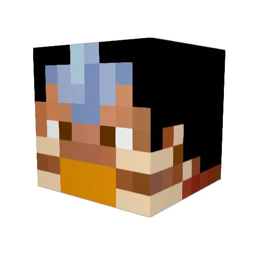 Gucni Minecraft avatar head, 3D render