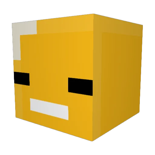 Gudetama487 Minecraft avatar head, 3D render