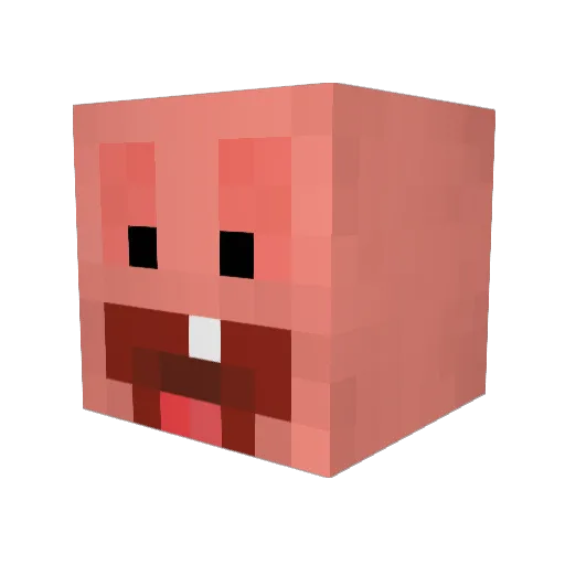 GudiChawaa_ Minecraft avatar head, 3D render