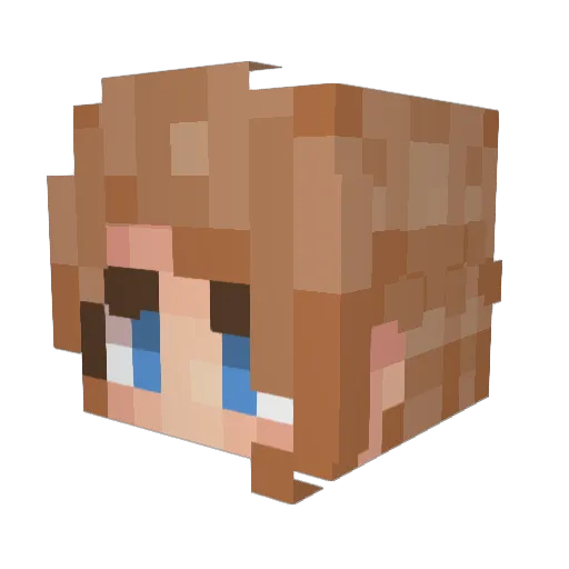 Gudmor Minecraft avatar head, 3D render