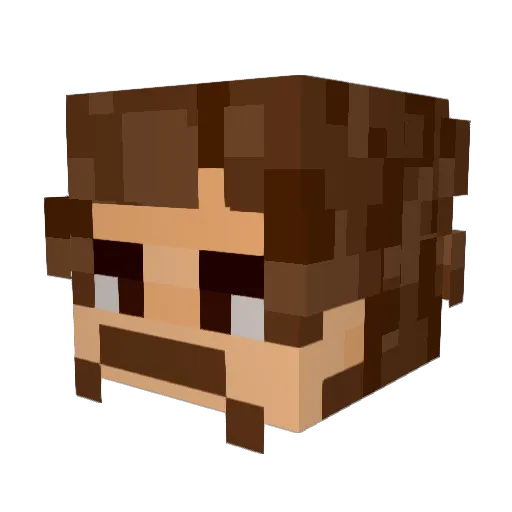 Gudvian Minecraft avatar head, 3D render