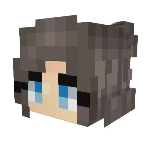 Gue77 Minecraft avatar head, 3D render