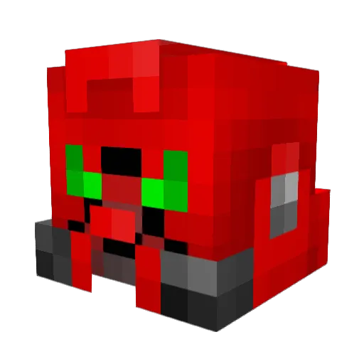Gue_anda Minecraft avatar head, 3D render