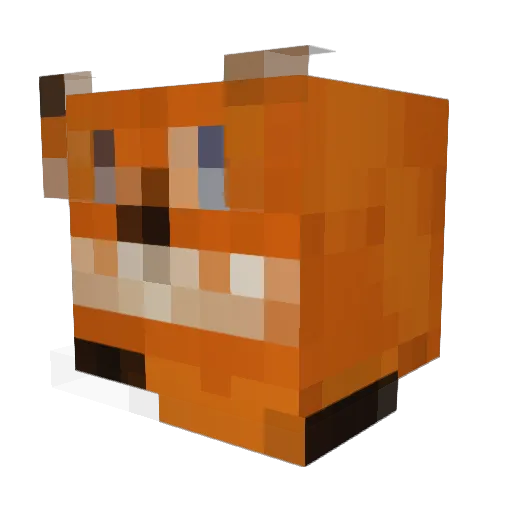Guec0 Minecraft avatar head, 3D render