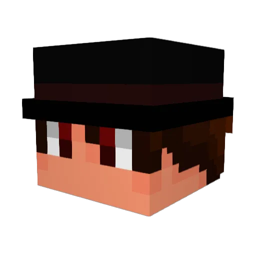 Gued1z Minecraft avatar head, 3D render