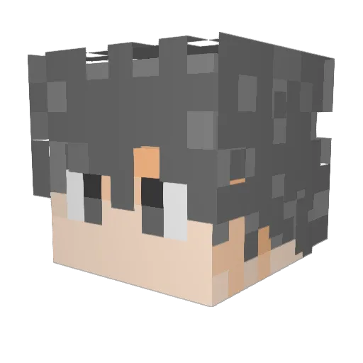 Guei_Lin Minecraft avatar head, 3D render