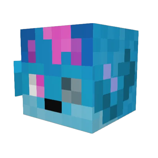 Guejin_Anemo Minecraft avatar head, 3D render