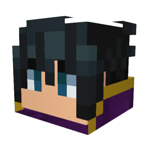 Guemon Minecraft avatar head, 3D render