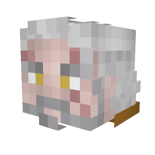 Guenael18 Minecraft avatar head, 3D render