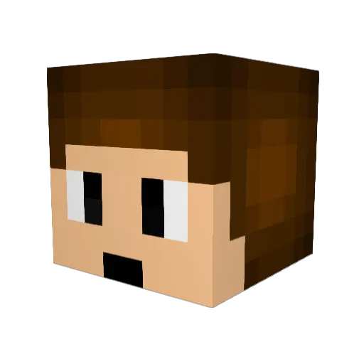GuenniLP Minecraft avatar head, 3D render
