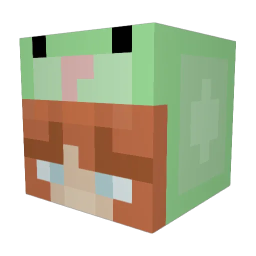 Guerbs Minecraft avatar head, 3D render