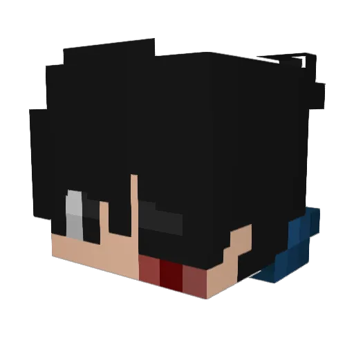 Guerf00 Minecraft avatar head, 3D render