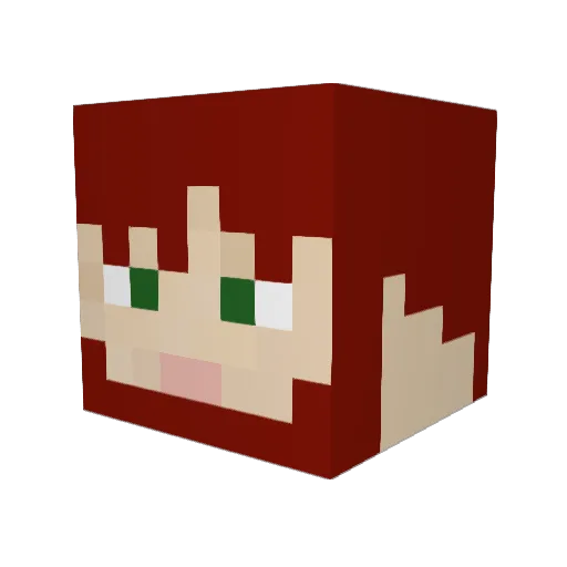 Guero22 Minecraft avatar head, 3D render