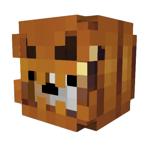 Guerrero_Insane Minecraft avatar head, 3D render