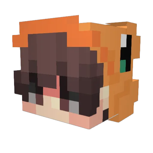Guesiu Minecraft avatar head, 3D render