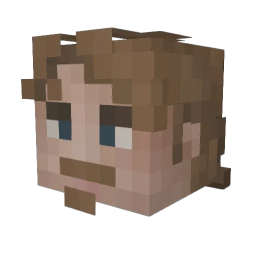 Guess_Why Minecraft avatar head, 3D render