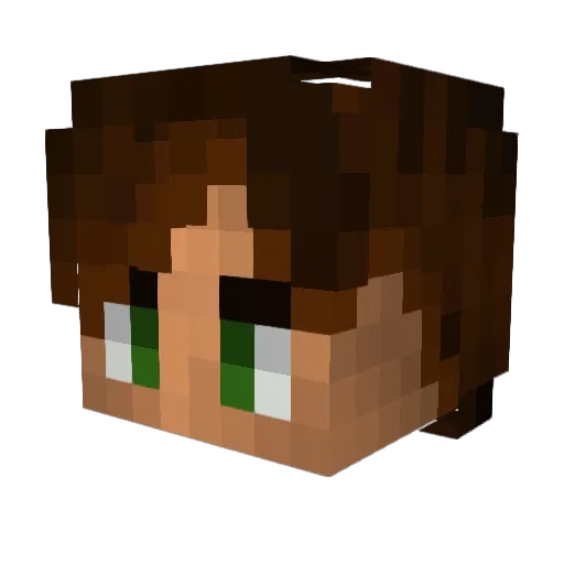 Guesston Minecraft avatar head, 3D render