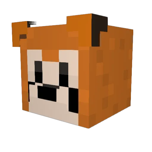 Guesthouse_13 Minecraft avatar head, 3D render