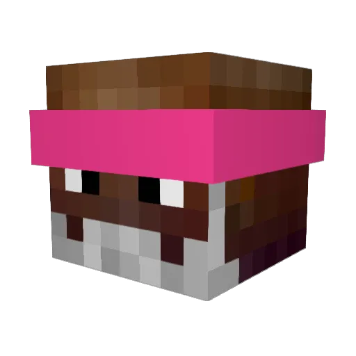 Guestization Minecraft avatar head, 3D render