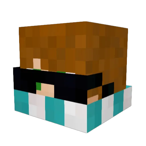 GuesttxD Minecraft avatar head, 3D render