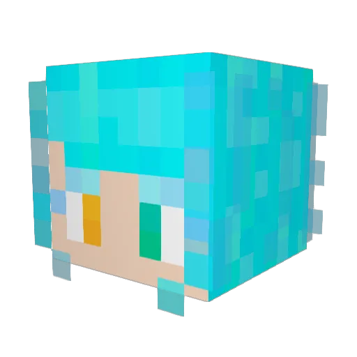 Gufenyo Minecraft avatar head, 3D render