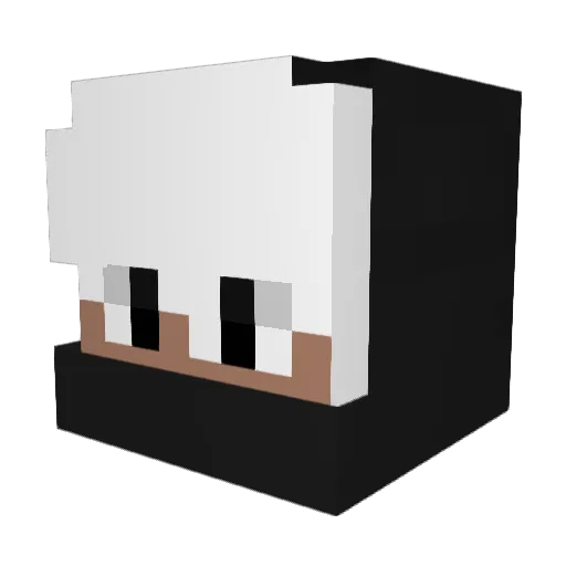 GuffiGuf Minecraft avatar head, 3D render