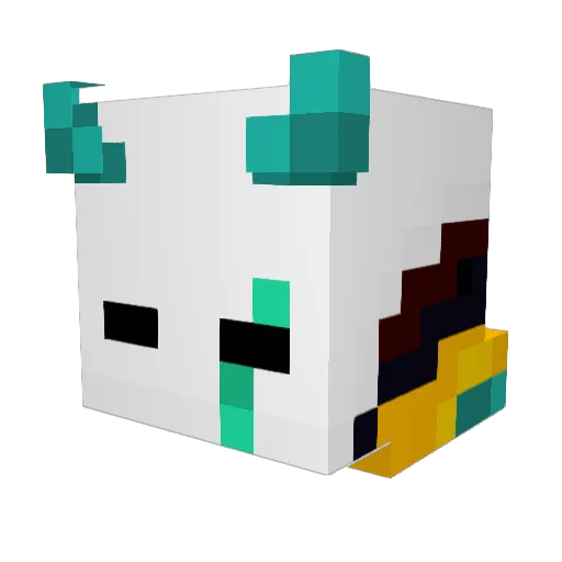 Gufords Minecraft avatar head, 3D render
