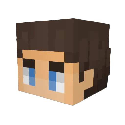 Guga001 Minecraft avatar head, 3D render