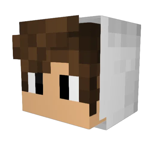 Guga753 Minecraft avatar head, 3D render