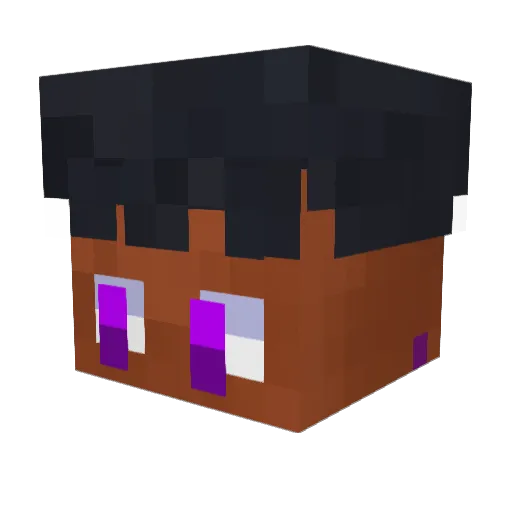 GugaGamer Minecraft avatar head, 3D render