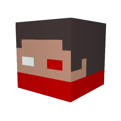 GugaMGX Minecraft avatar head, 3D render