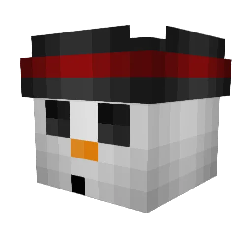 Gugge_1 Minecraft avatar head, 3D render