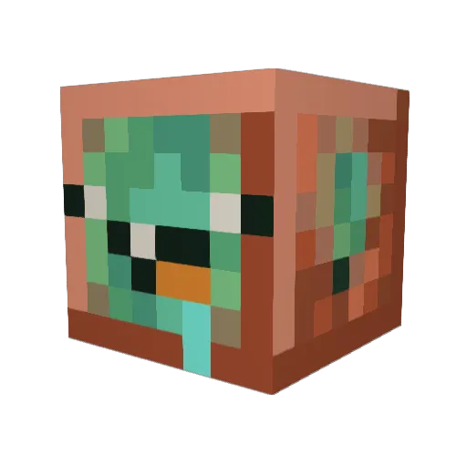 Guggiman Minecraft avatar head, 3D render