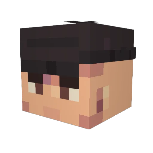 Gugugamerpro Minecraft avatar head, 3D render