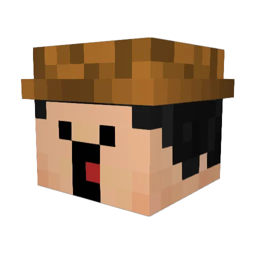 Gugulin Minecraft avatar head, 3D render