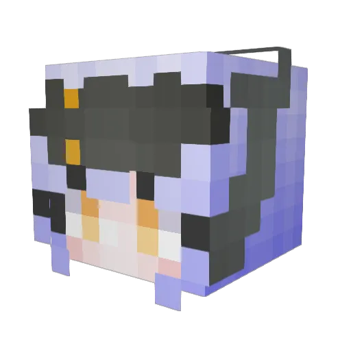 Gugusisi Minecraft avatar head, 3D render