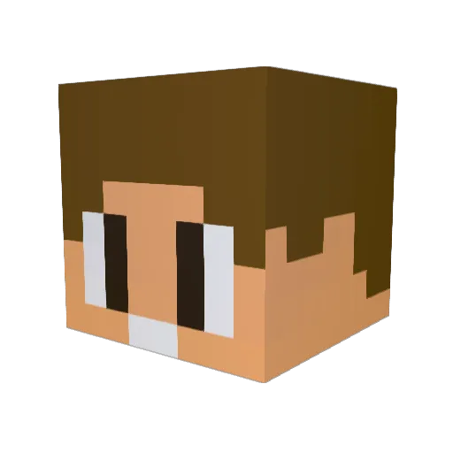 Gugusteh Minecraft avatar head, 3D render